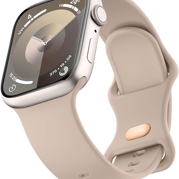 Other - NEW Silicone Apple Watch Beige Band